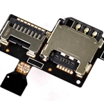 Sim Reader Holder Tray SD Memory Card Reader Flex for Samsung S4 Mini I9195