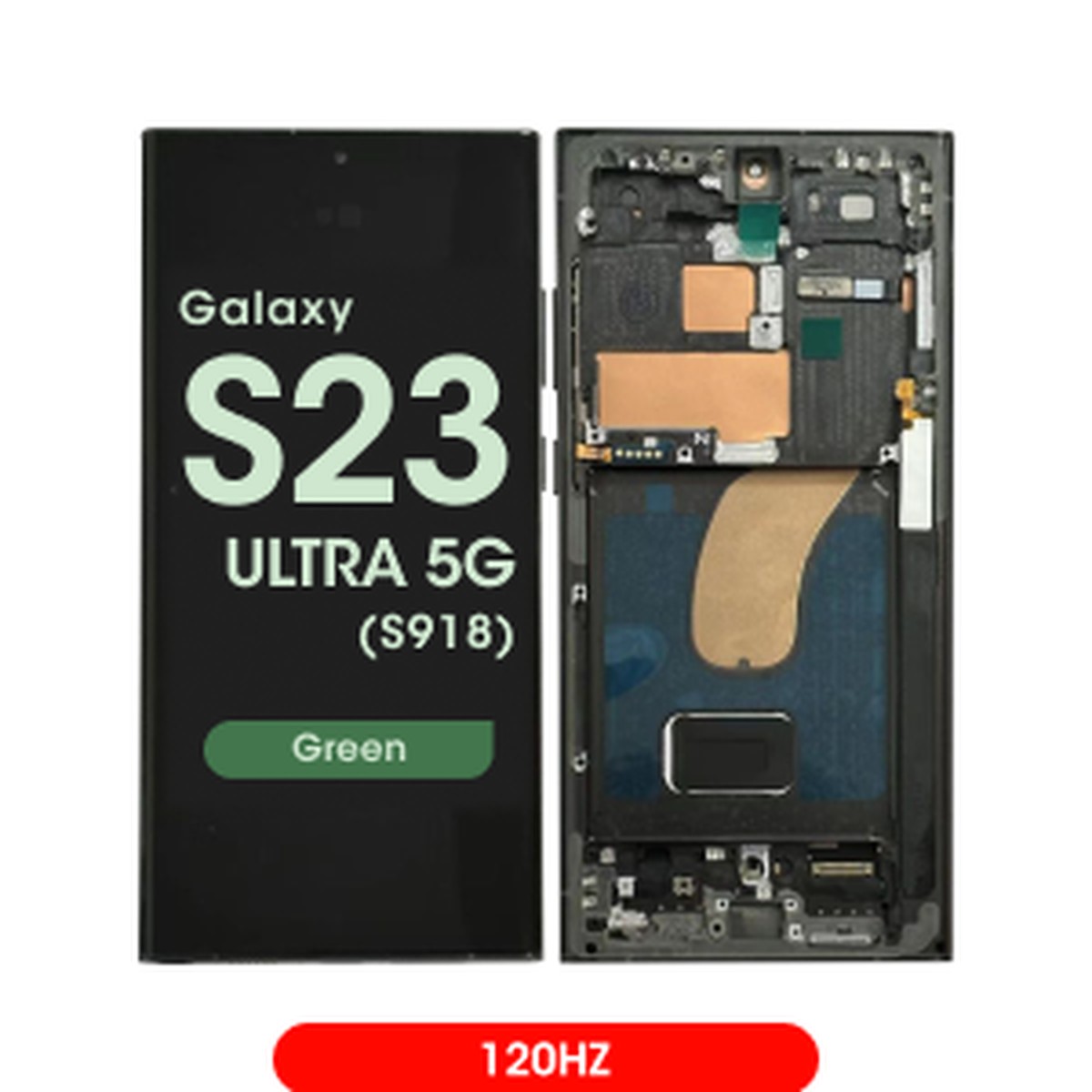 Pantalla 120Hz Soft OLED con táctil + marco Aftermarket para Galaxy S23 Ultra 5G (S918), Green — imagen 4
