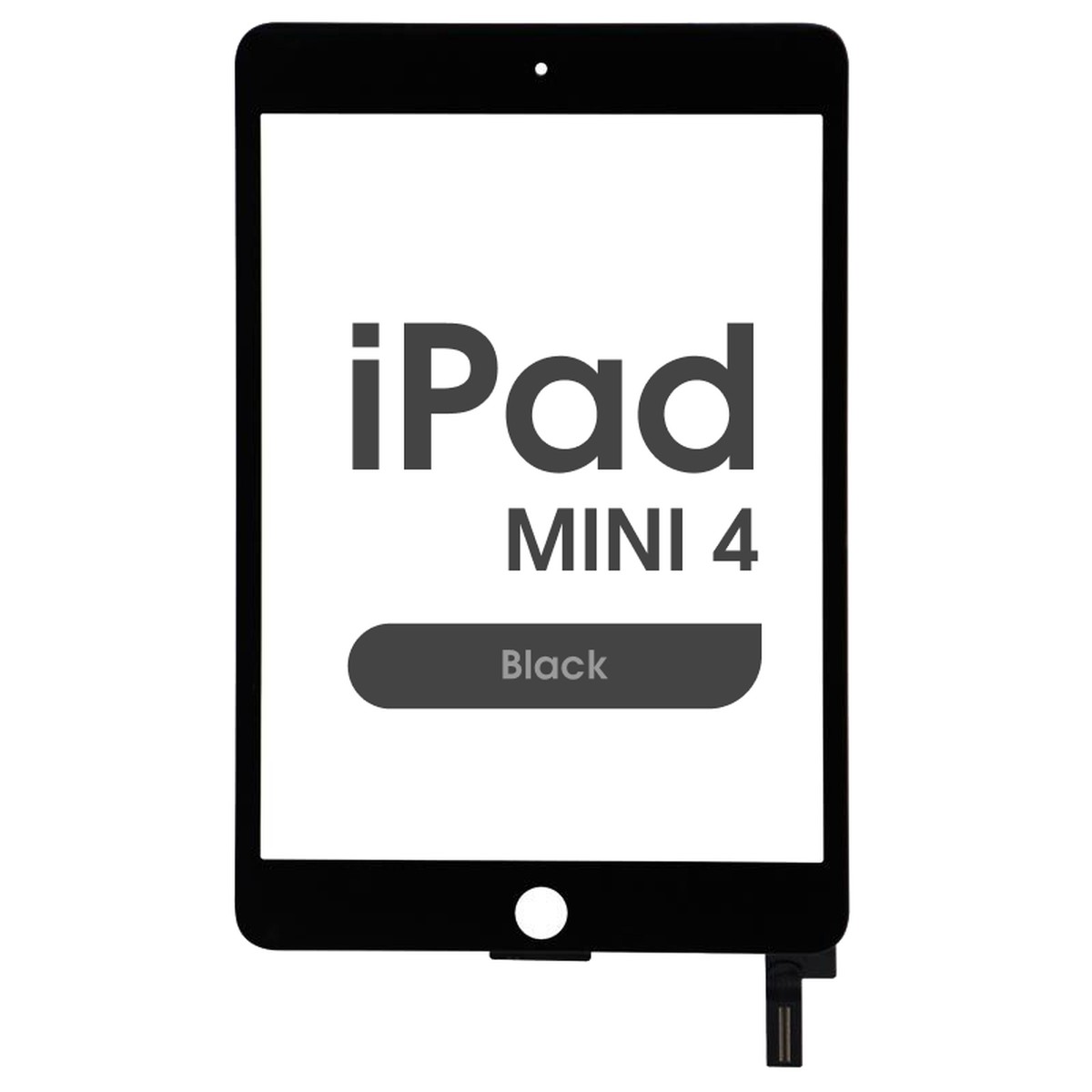 Cristal táctil con digitalizador Aftermarket para iPad Mini 4, Black