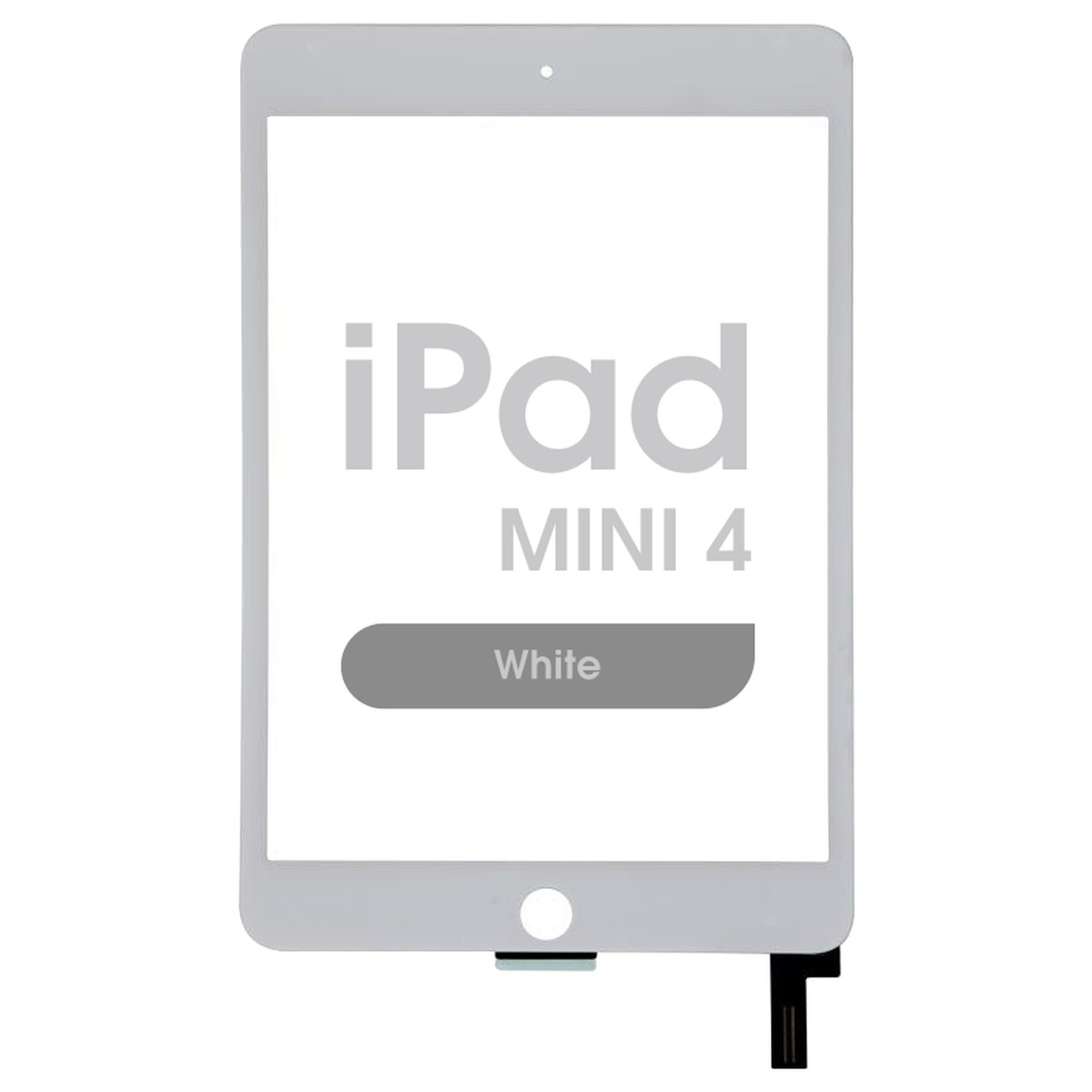Cristal táctil con digitalizador Aftermarket para iPad Mini 4, White