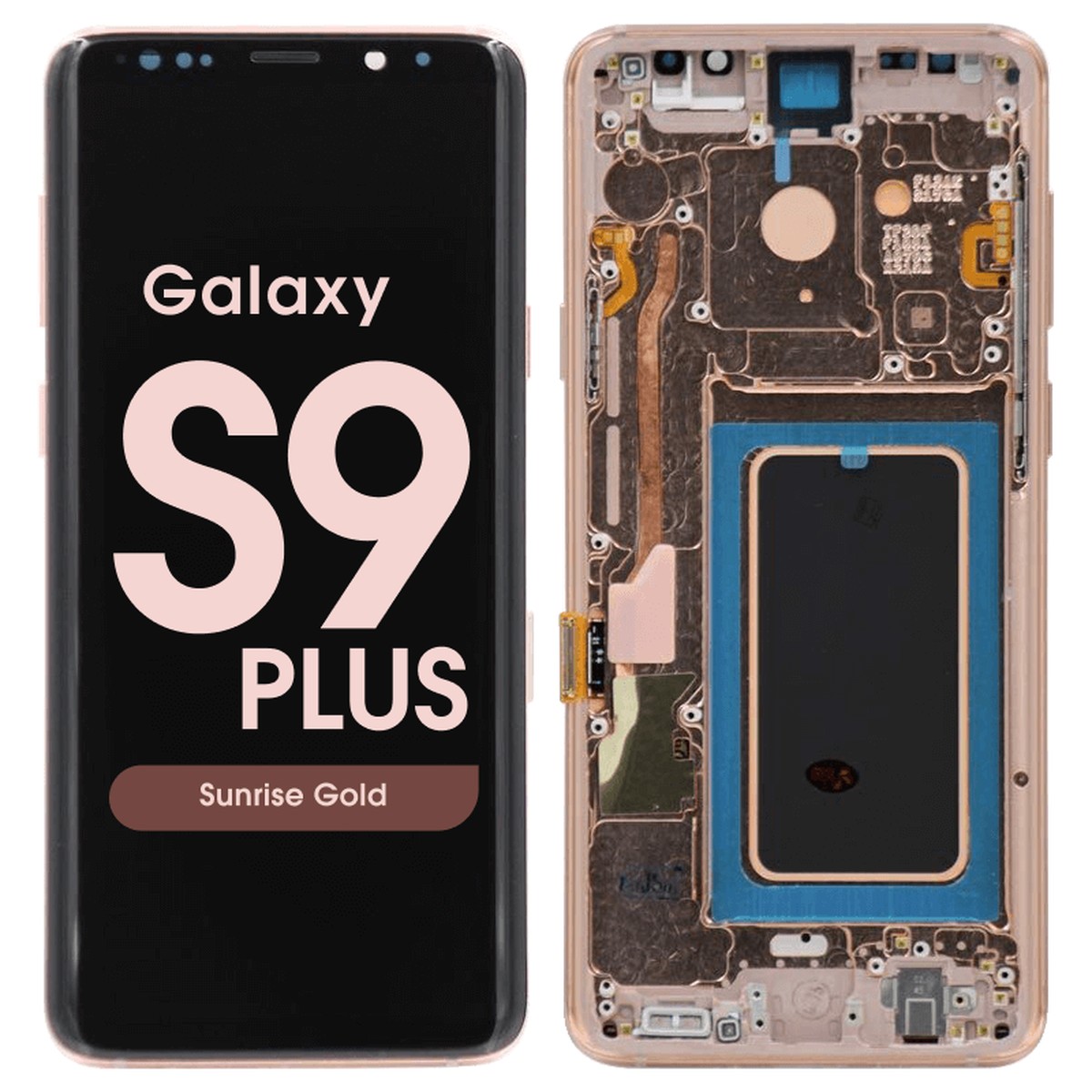 Pantalla OLED con táctil + marco Aftermarket para Galaxy S9 Plus (G965), Sunrise Gold
