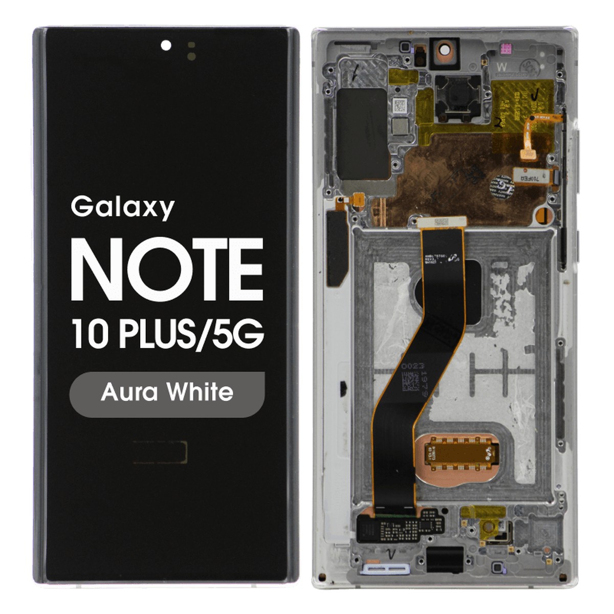 Pantalla Soft OLED con táctil + marco Aftermarket para Galaxy Note 10 Plus / 5G (N975/N976), Aura White