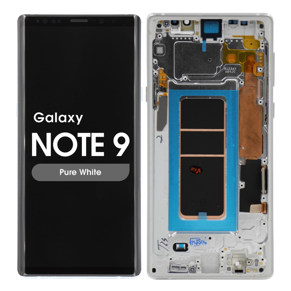 Pantalla Soft OLED con táctil + marco Aftermarket para Galaxy Note 9 (N960), Pure White