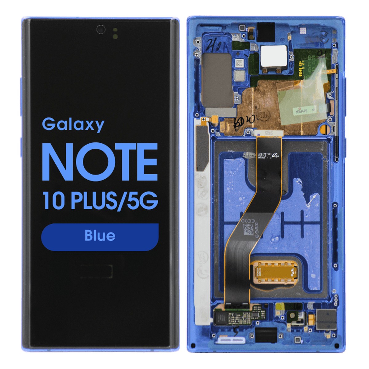 Pantalla Soft OLED con táctil + marco Aftermarket para Galaxy Note 10 Plus / 5G (N975/N976), Blue