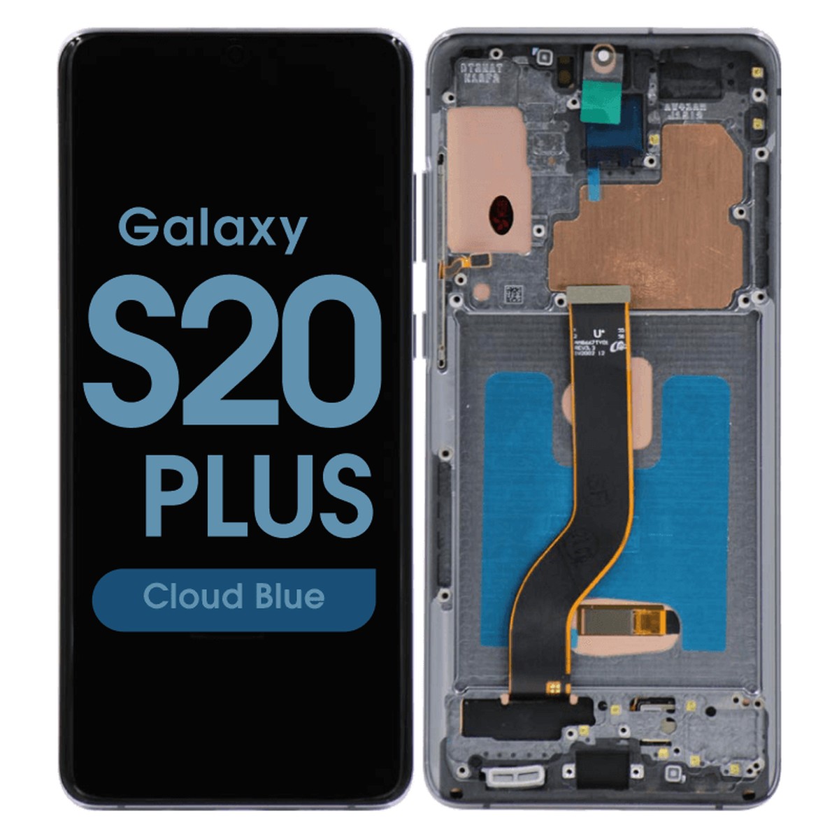 Pantalla Soft OLED con táctil + marco Aftermarket para Galaxy S20 Plus (G985), Cloud Blue