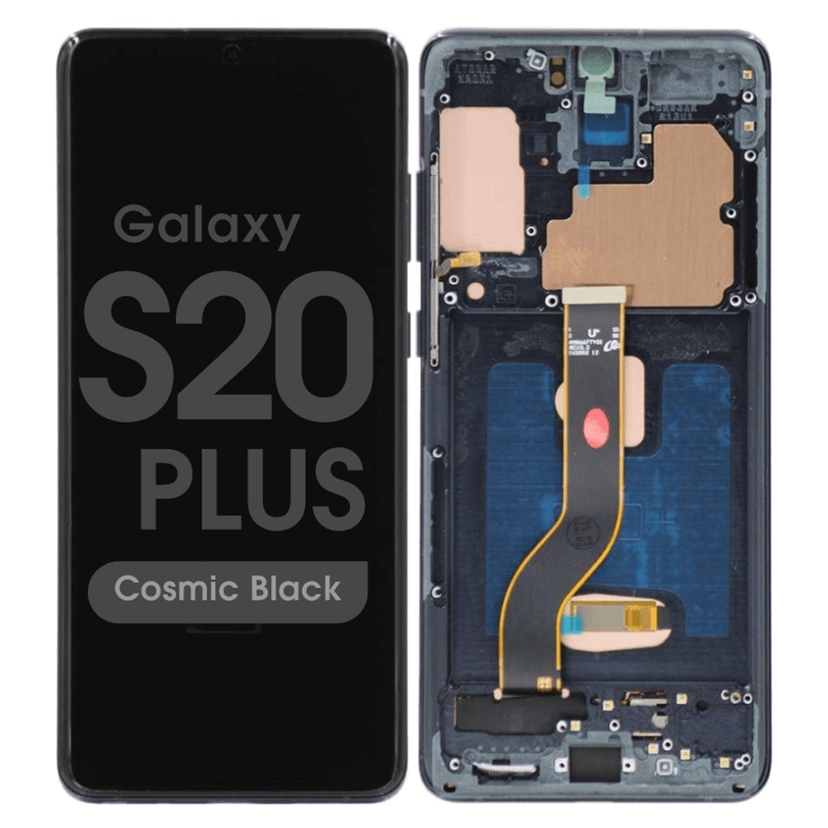 Pantalla Soft OLED con táctil + marco Aftermarket para Galaxy S20 Plus (G985), Cosmic Black