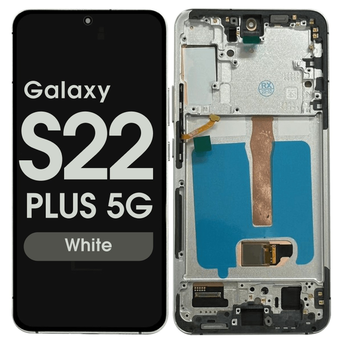 Pantalla Soft OLED con táctil + marco Aftermarket para Galaxy S22 Plus 5G (S906), White