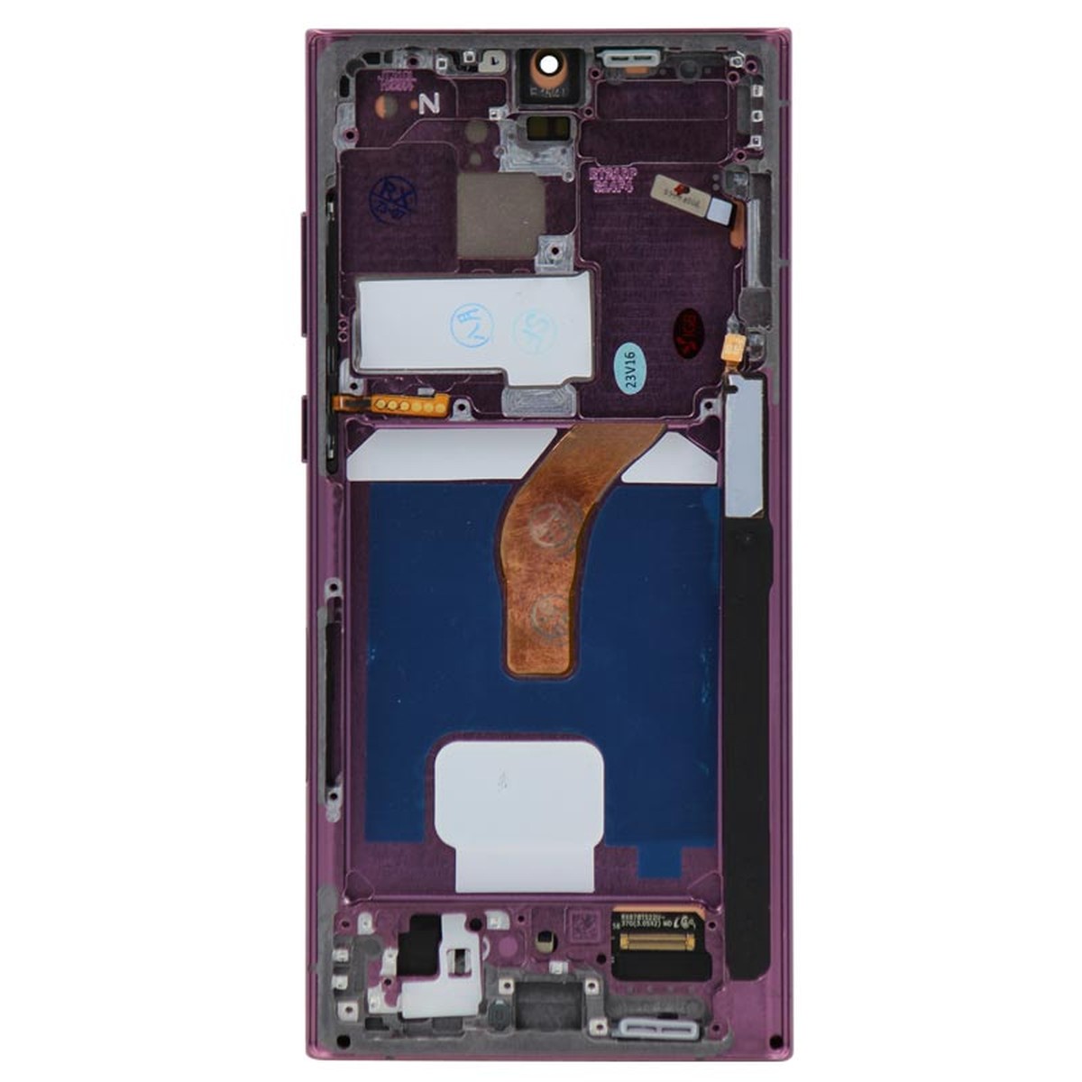 Pantalla Soft OLED con táctil + marco Aftermarket para Galaxy S22 Ultra 5G (S908), Burgundy — imagen 3