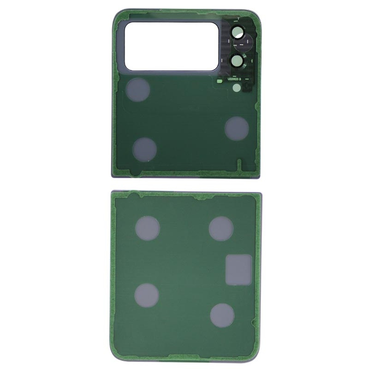 Carcasa trasera con adhesivo y lente de cámara para Galaxy Z Flip 4 (F721), Bora Purple — imagen 2