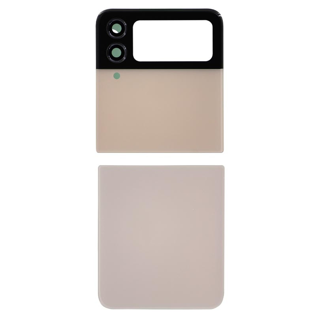 Carcasa trasera con adhesivo y lente de cámara para Galaxy Z Flip 4 (F721), Pink Gold
