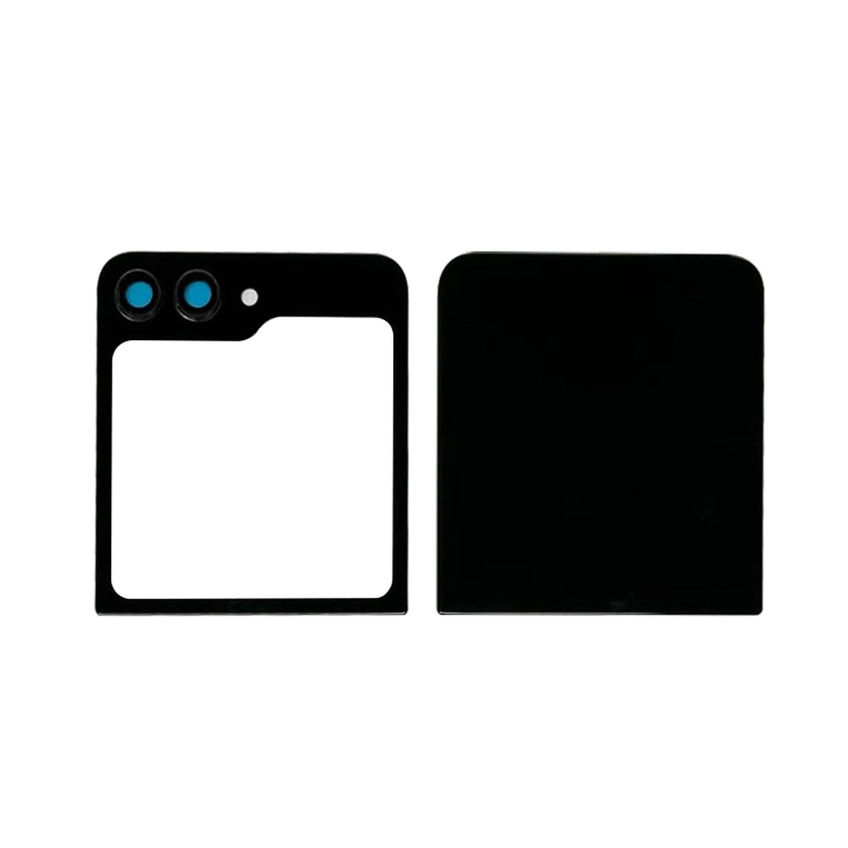 Carcasa trasera con adhesivo y lente de cámara para Galaxy Z Flip 5 5G (F731), Graphite