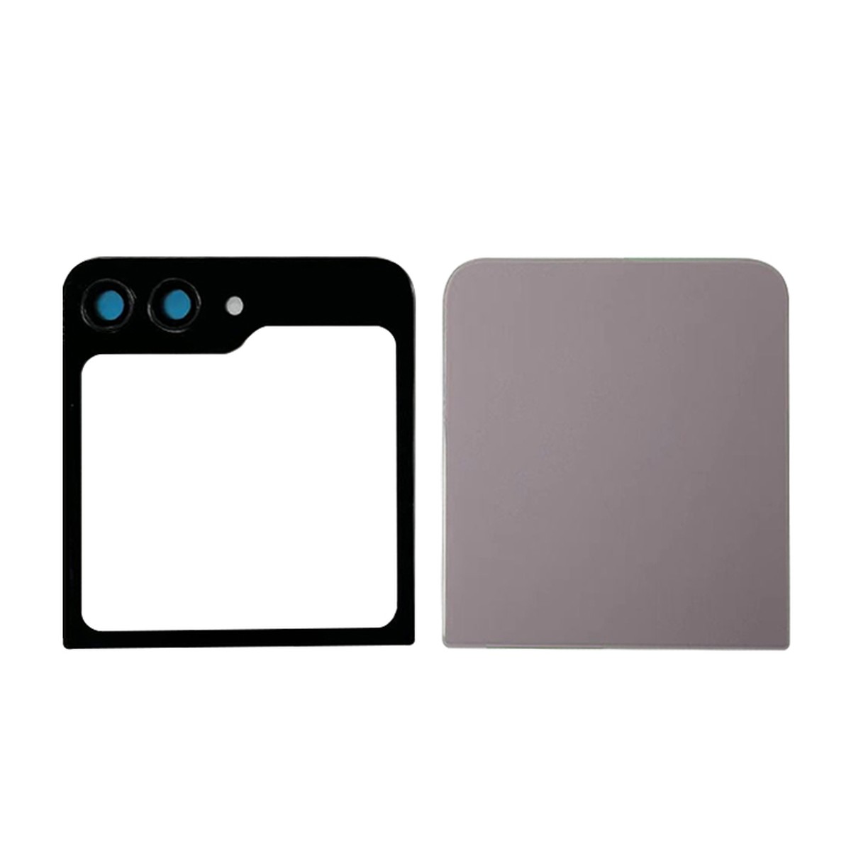Carcasa trasera con adhesivo y lente de cámara para Galaxy Z Flip 5 5G (F731), Lavender