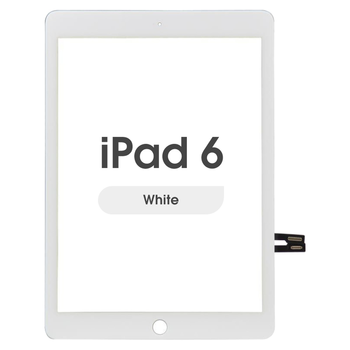 Cristal táctil con digitalizador FX5 para iPad 6, White