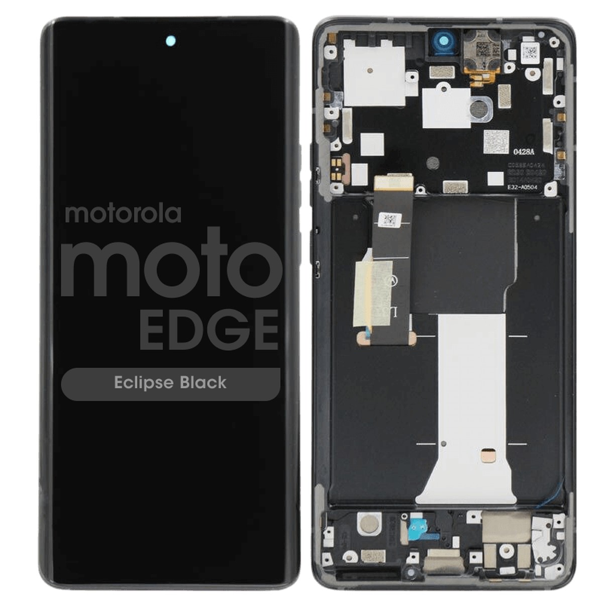 Pantalla LCD con táctil + marco Genuine para Moto Edge (XT2305), Eclipse Black