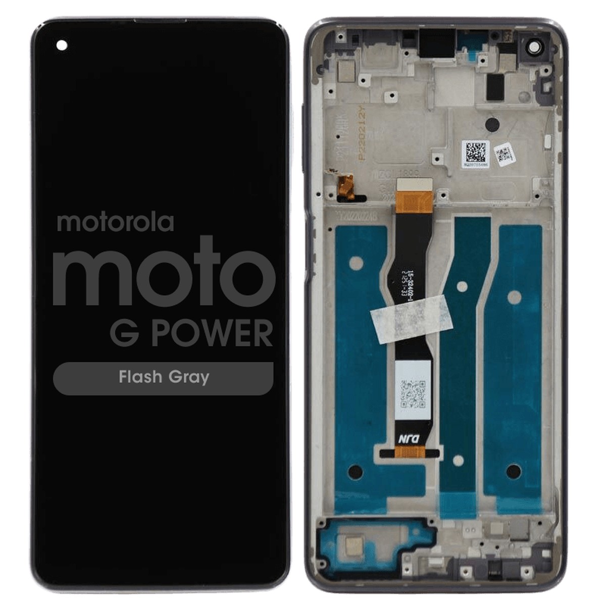 Pantalla LCD con táctil + marco Genuine para Moto G Power (XT2117), Flash Gray