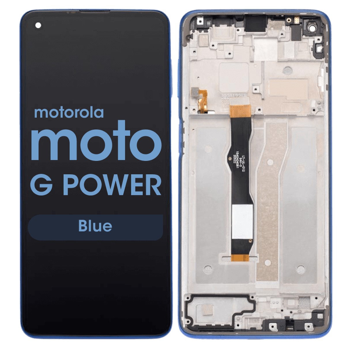 Pantalla LCD con táctil + marco Genuine para Moto G Power (XT2117), Blue