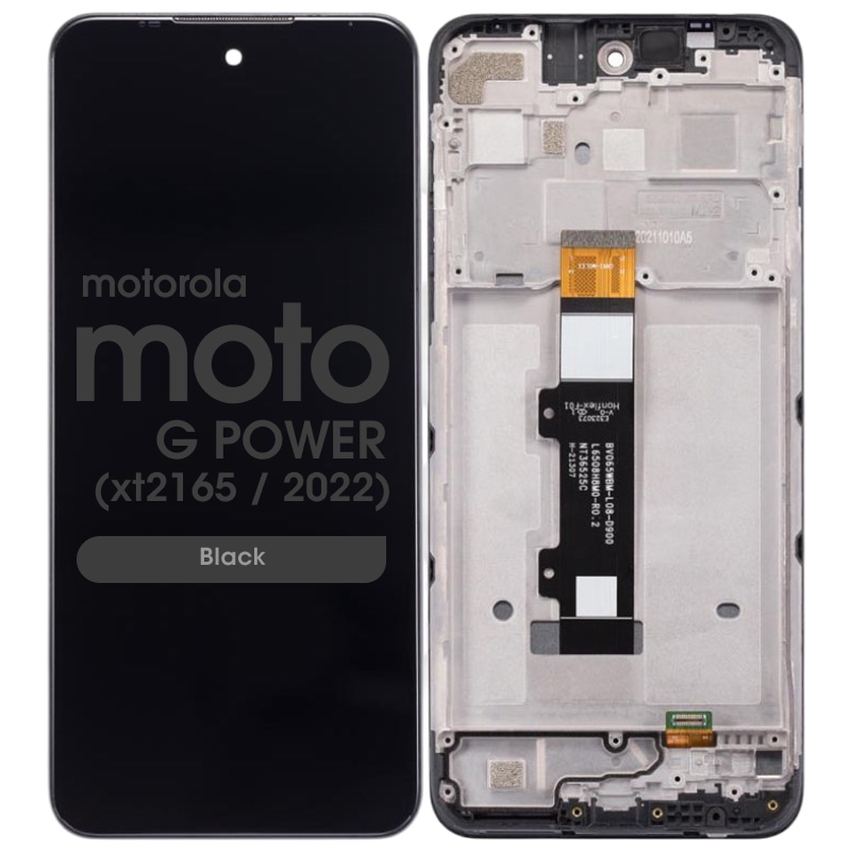 Pantalla LCD con táctil + marco Genuine para Moto G Power (XT2165), Black