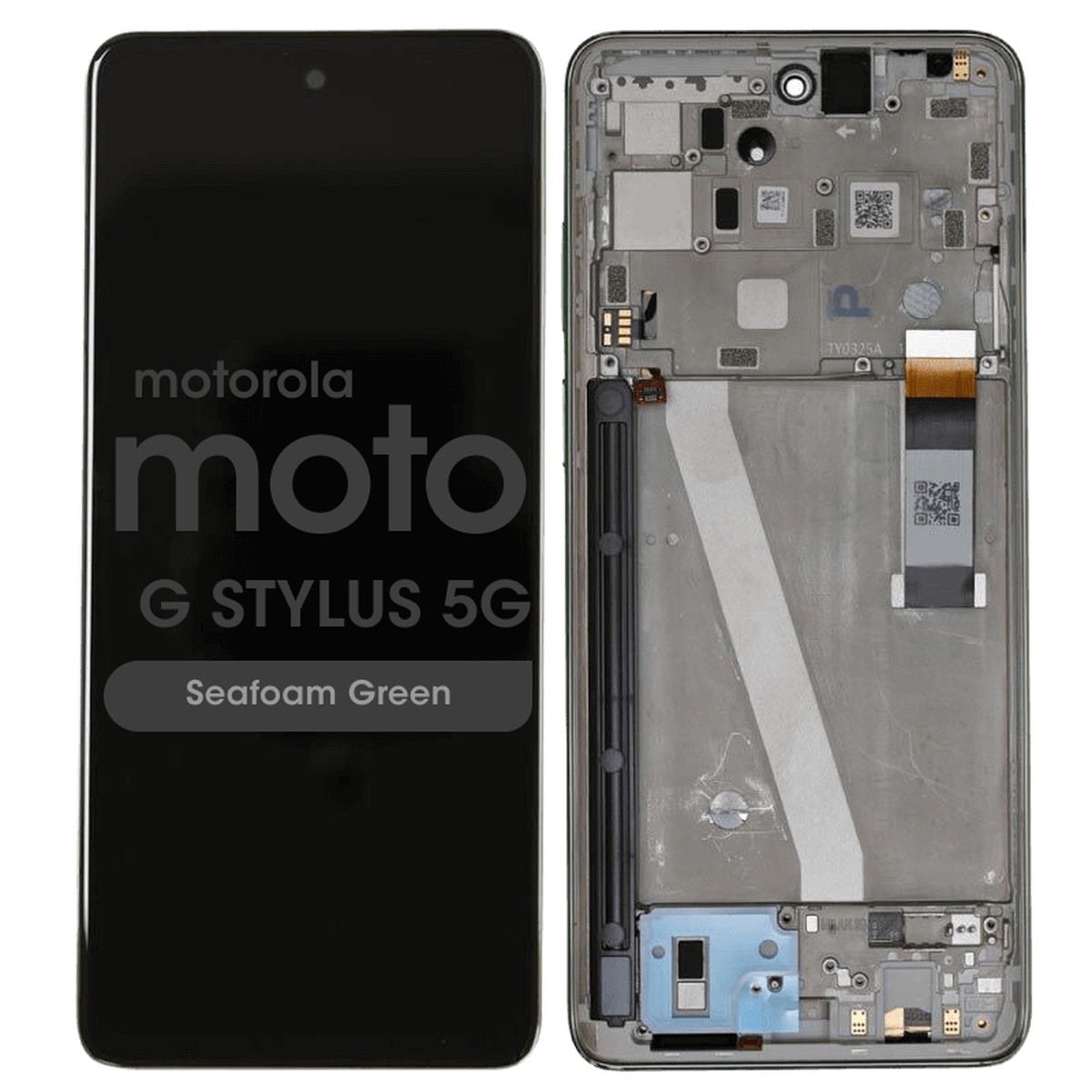 Pantalla LCD con táctil + marco Genuine para Moto G Stylus 5G (XT2215-4), Seafoam Green