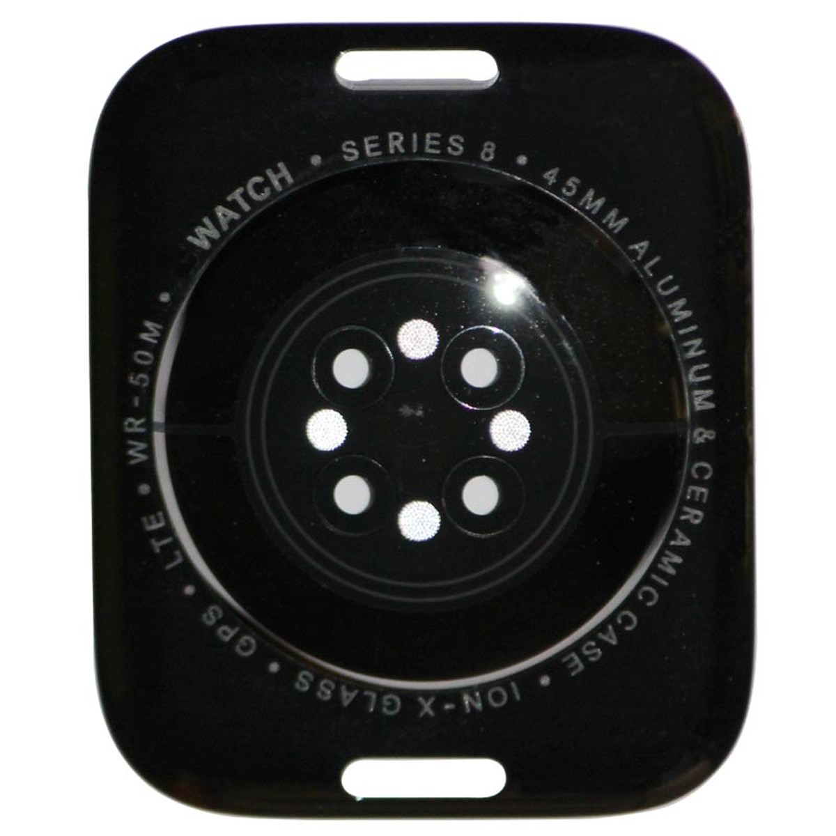 Tapa trasera de cristal para Apple Watch Series 8, 45mm / Cellular Version / Black