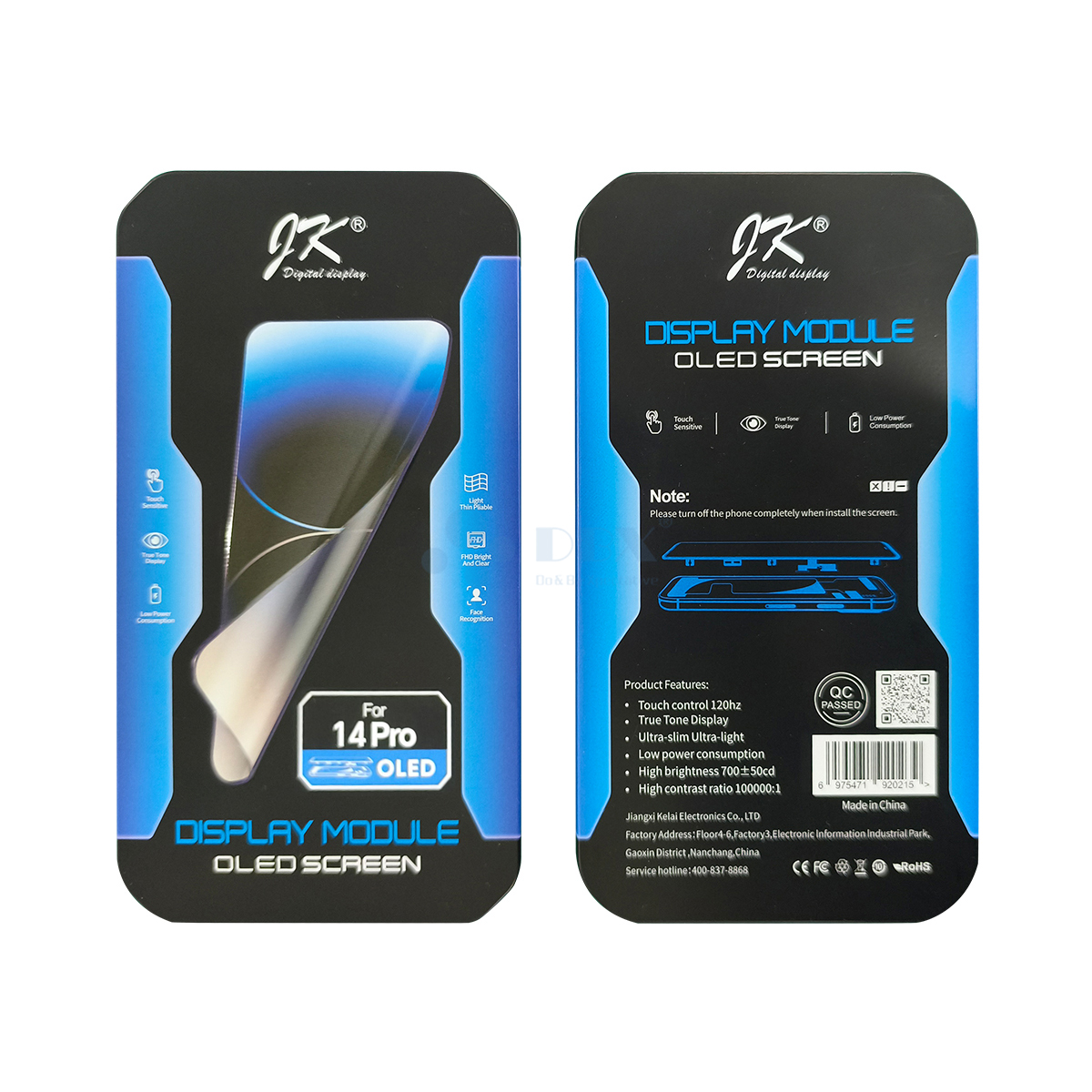 Pantalla Hard OLED JK de repuesto para iPhone 14 Pro