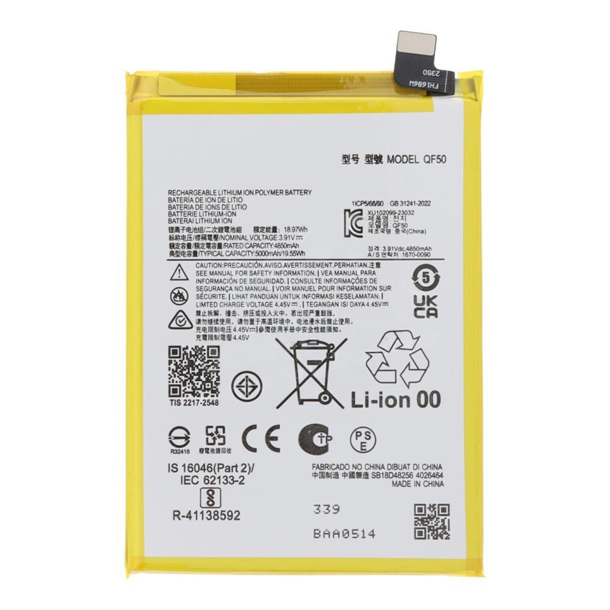 Batería para Moto G45 / G34, QF50
