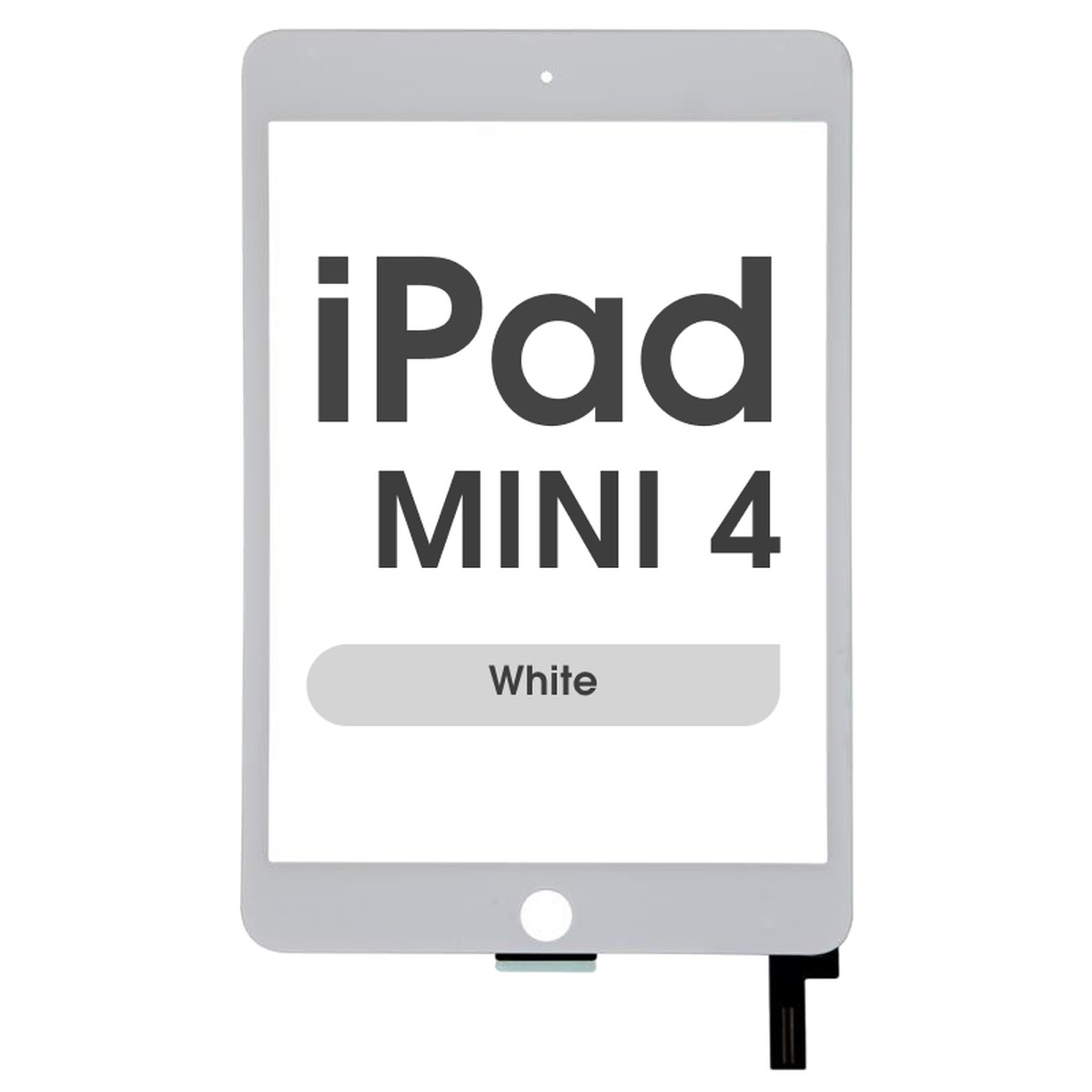 Cristal táctil con digitalizador OCA Master para iPad Mini 4, White