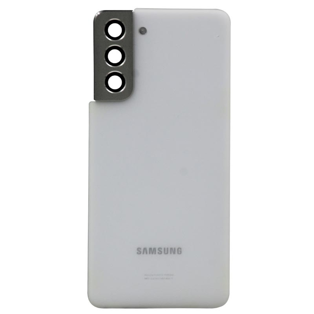 Carcasa trasera con lente de cámara OEM Pull para Galaxy S21 (G991), Phantom White