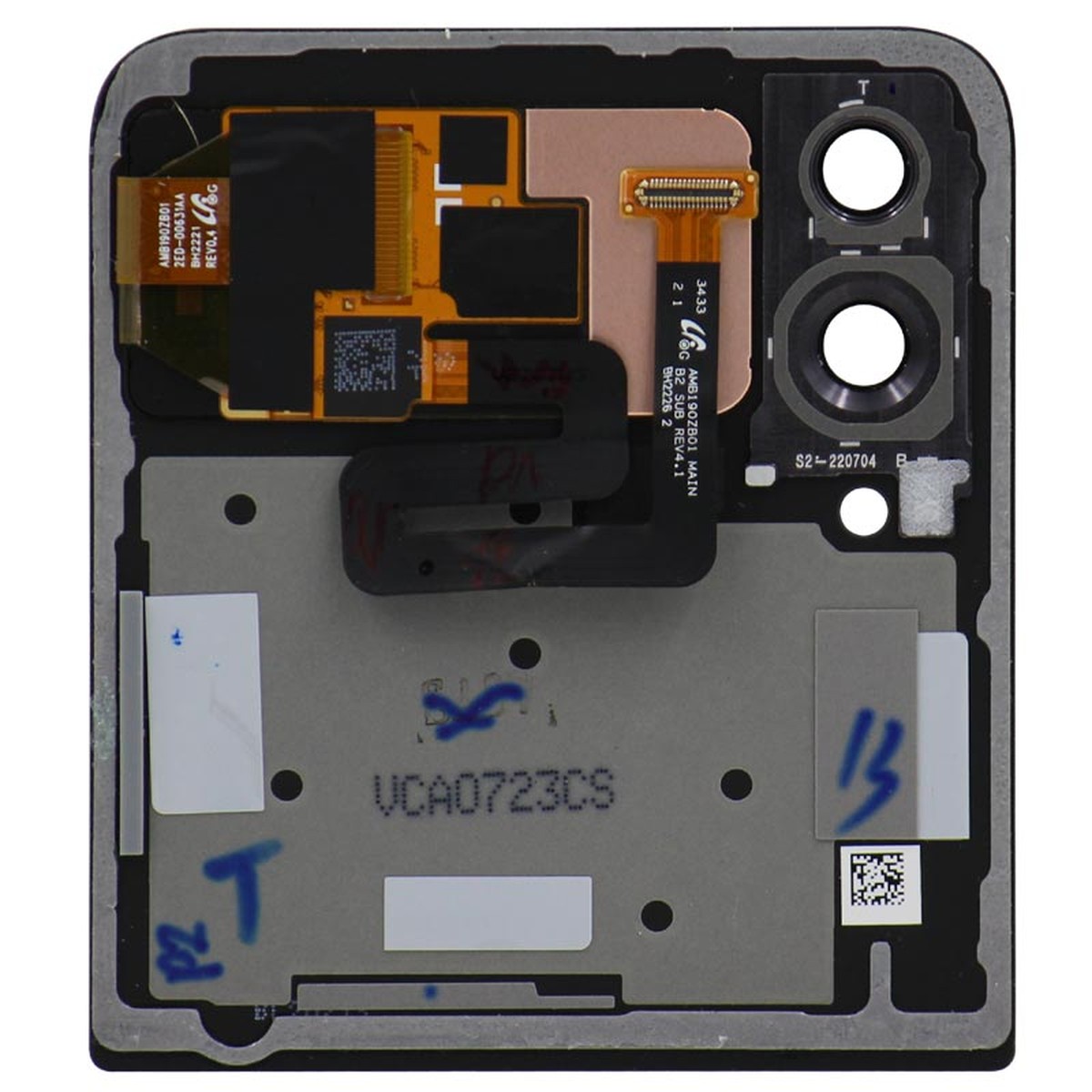 Pantalla Sub OLED con táctil sin marco OEM Pull para Galaxy Z Flip 4 (F721), Grado B Plus, Graphite — imagen 2