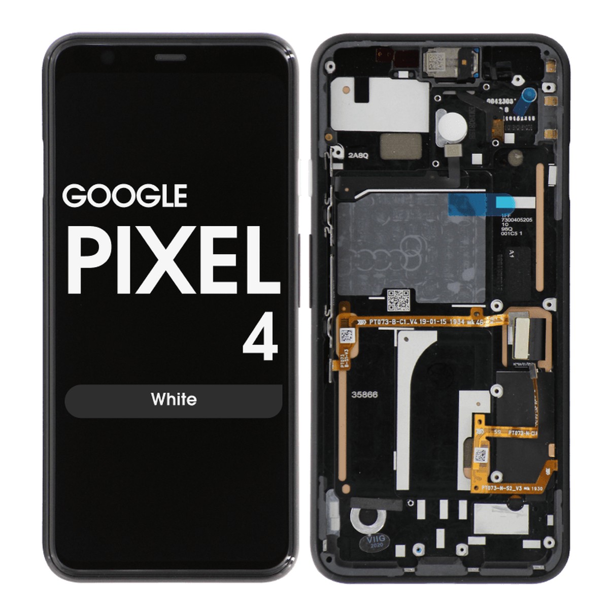 Pantalla OLED con táctil + marco para Google Pixel 4, White