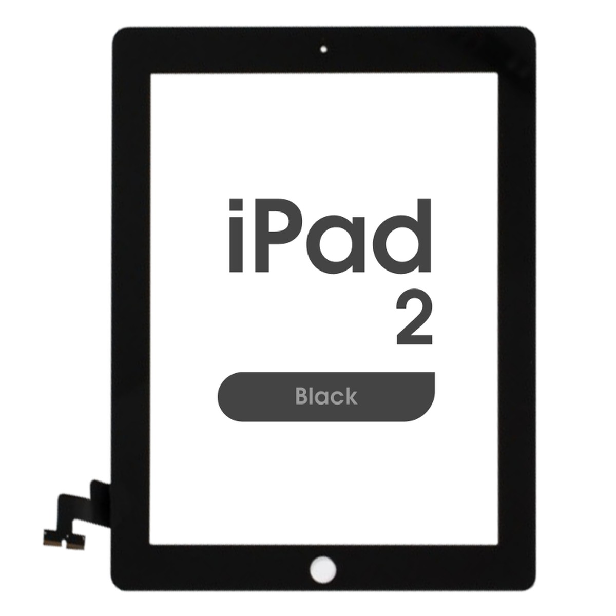 Cristal táctil con digitalizador Premium para iPad 2, Black