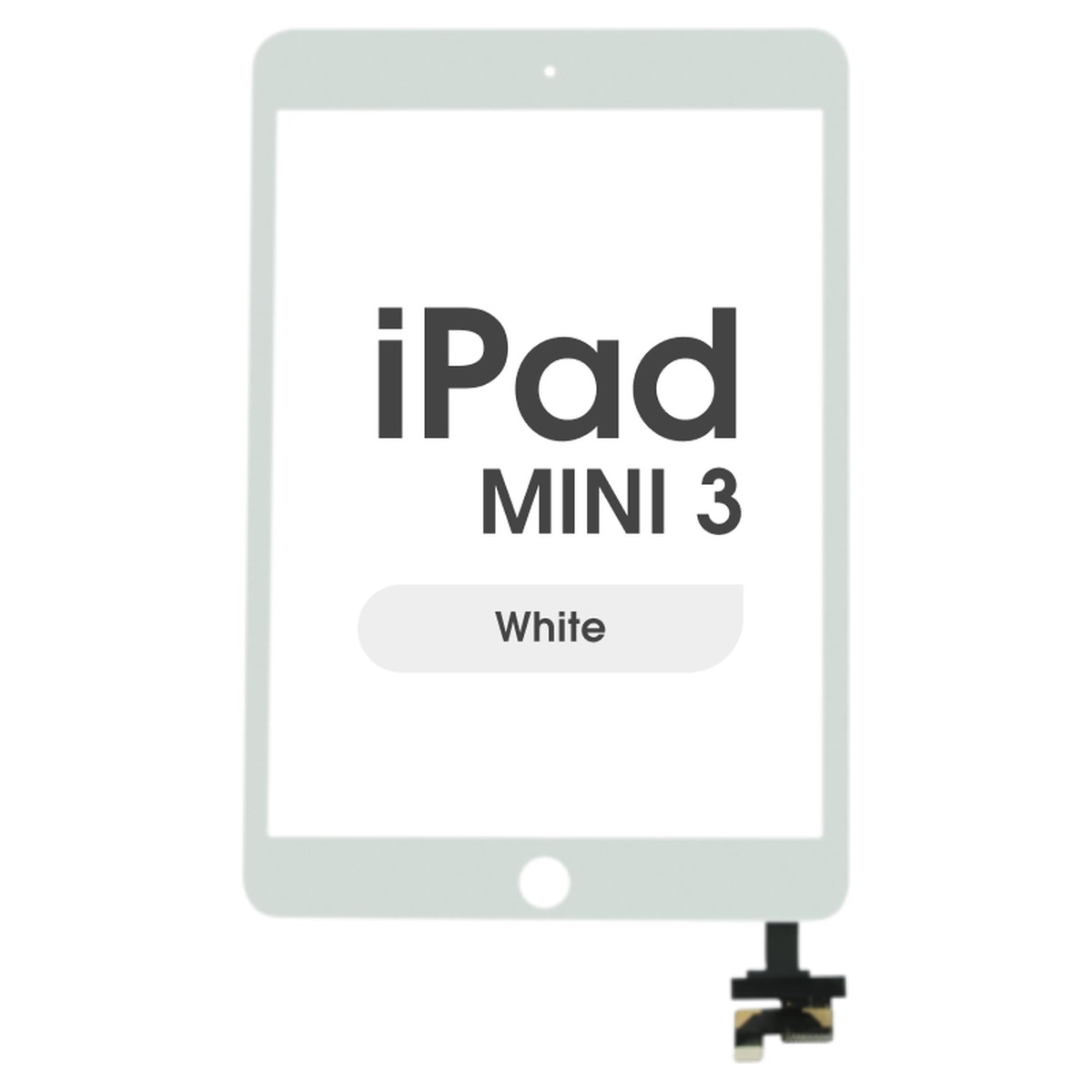 Cristal táctil con digitalizador Premium para iPad Mini 3, White — imagen 2