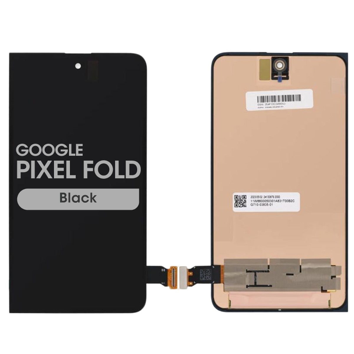 Pantalla OLED con táctil Premium para Google Pixel Fold, Black