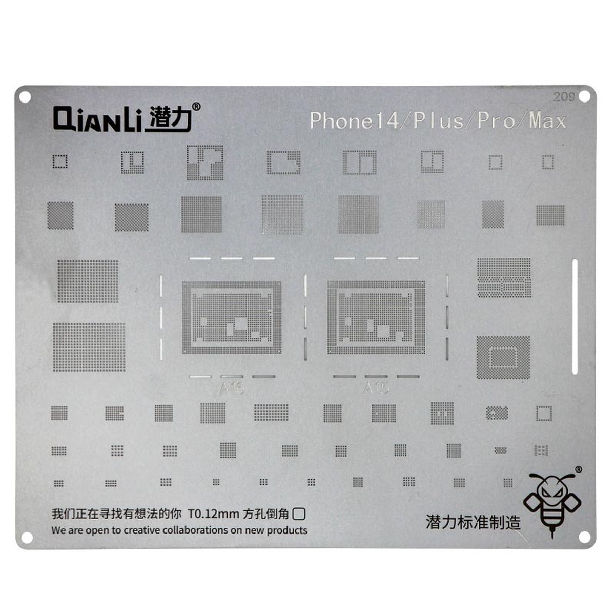Plantilla Bumblebee Qianli para iPhone 14 / 14 Plus / 14 Pro / 14 Pro Max (QS209)