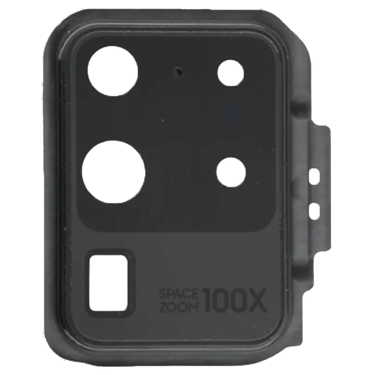 Lente de cámara trasera con anillo bisel y adhesivo para Galaxy S20 Ultra (G988), Cosmic Black