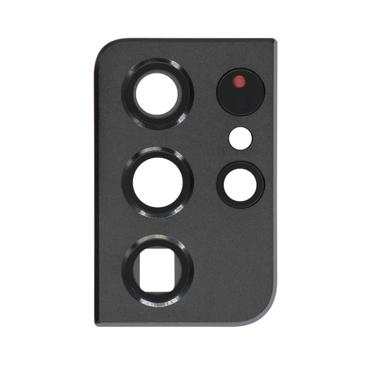 Tapa de lente de cámara trasera con anillo bisel para Galaxy S21 Ultra 5G (G998), Phantom Black
