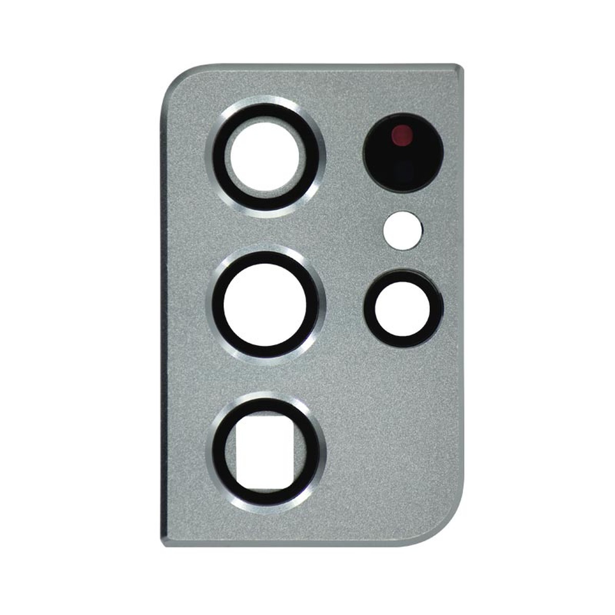 Tapa de lente de cámara trasera con anillo bisel para Galaxy S21 Ultra 5G (G998), Phantom Silver