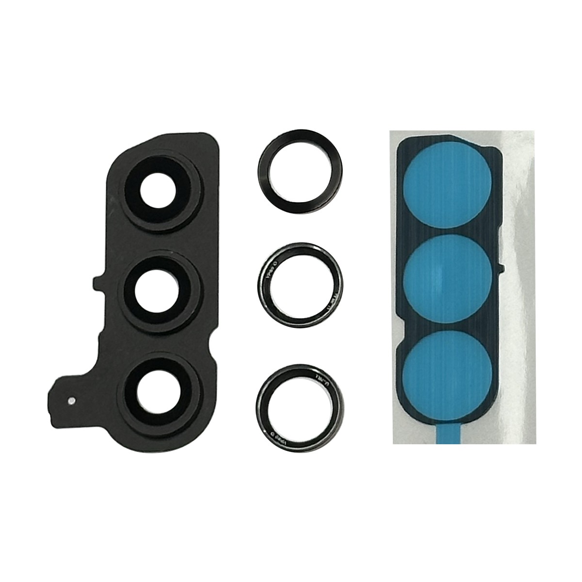 Tapa de lente de cámara trasera con anillo bisel para Galaxy S25 5G (S931), Black