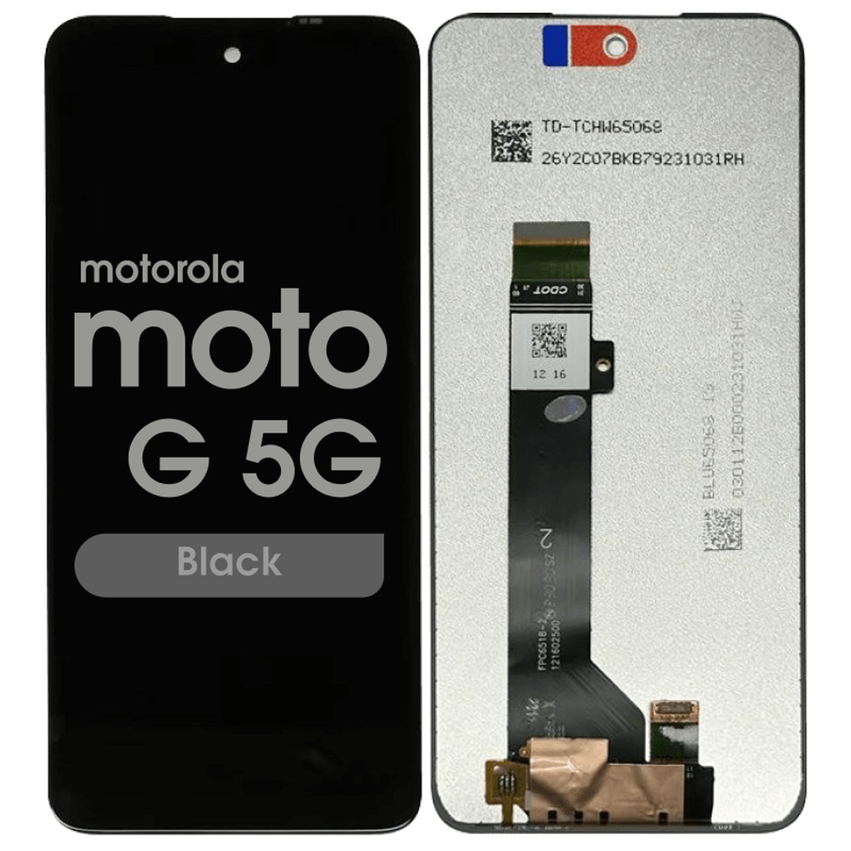 Pantalla LCD con táctil Reacondicionado para Moto G 5G (XT2313-6), Black