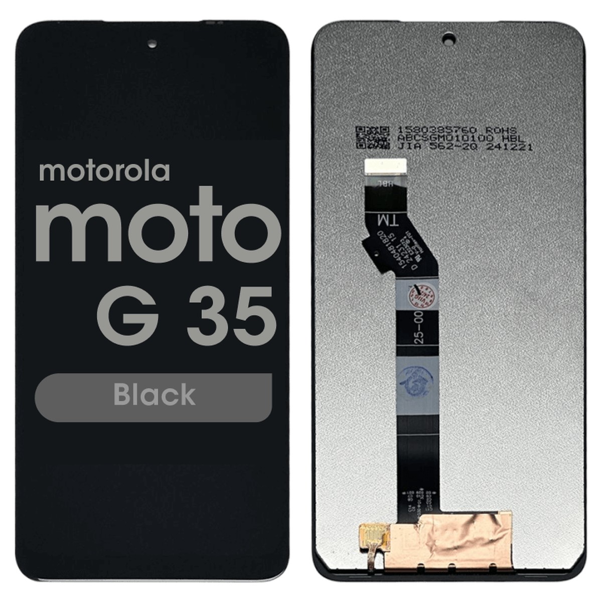 Pantalla LCD con táctil sin marco Reacondicionado para Moto G35 (XT2433), Black