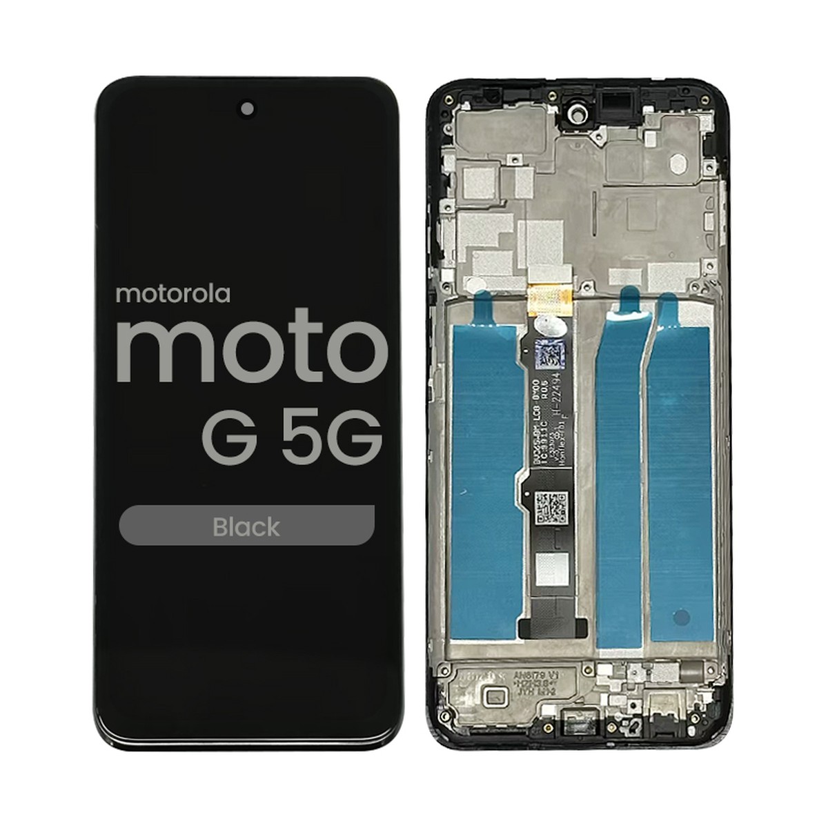 Pantalla LCD con táctil + marco Reacondicionado para Moto G 5G (XT2213), Black
