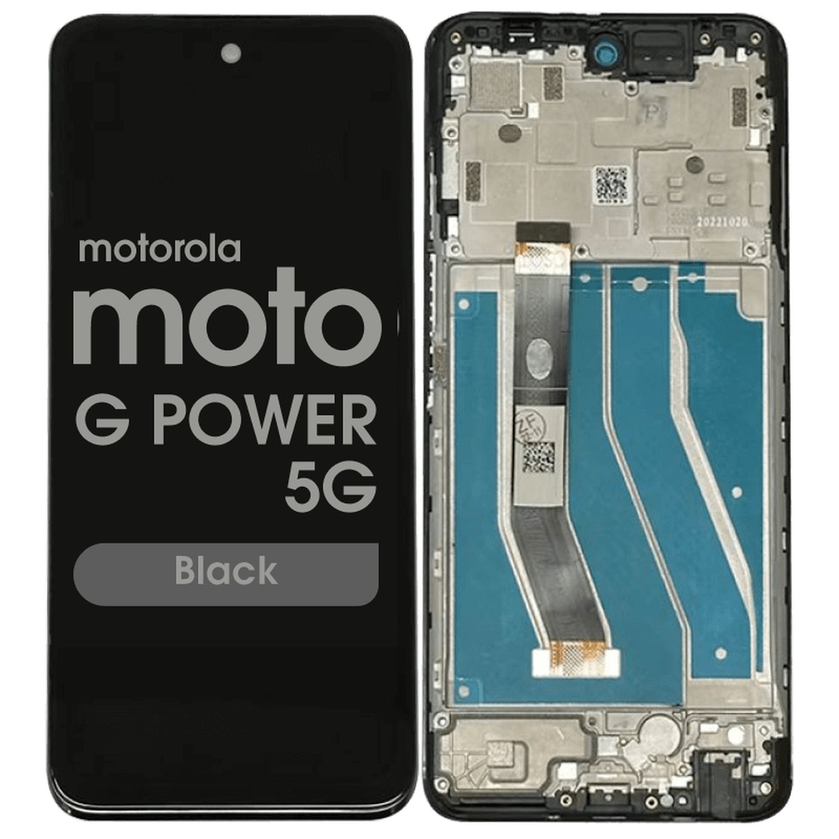 Pantalla LCD con táctil + marco Reacondicionado para Moto G Power 5G (XT2311), Black