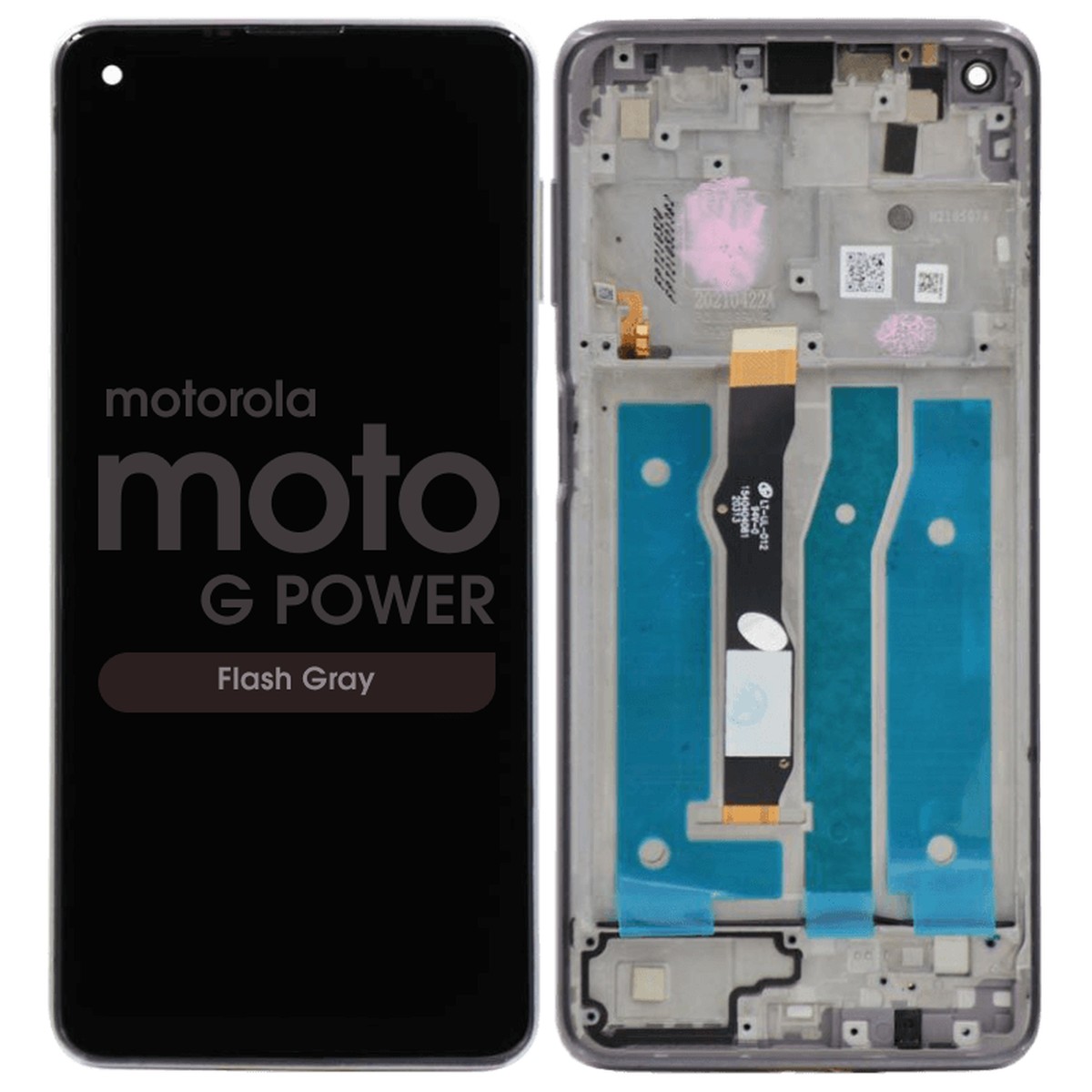 Pantalla LCD con táctil + marco Reacondicionado para Moto G Power (XT2117), Flash Gray