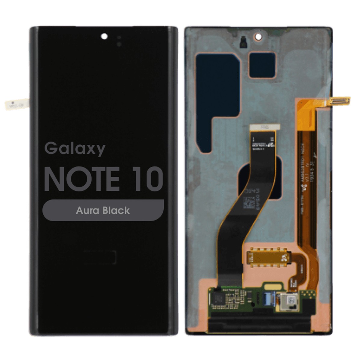Pantalla OLED con táctil sin marco Reacondicionado para Galaxy Note 10 (N970), Aura Black