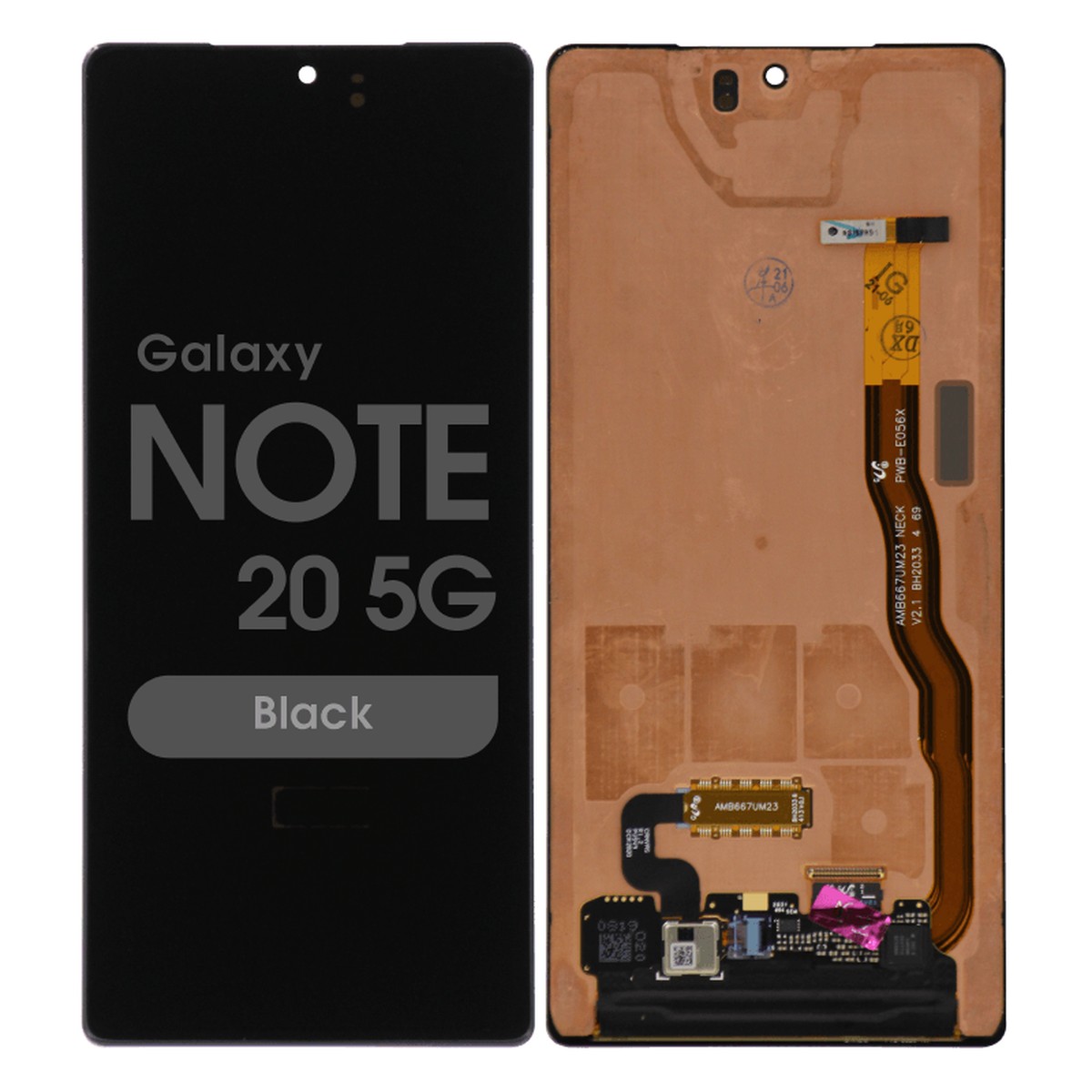 Pantalla OLED con táctil sin marco Reacondicionado para Galaxy Note 20 5G (N980), Black