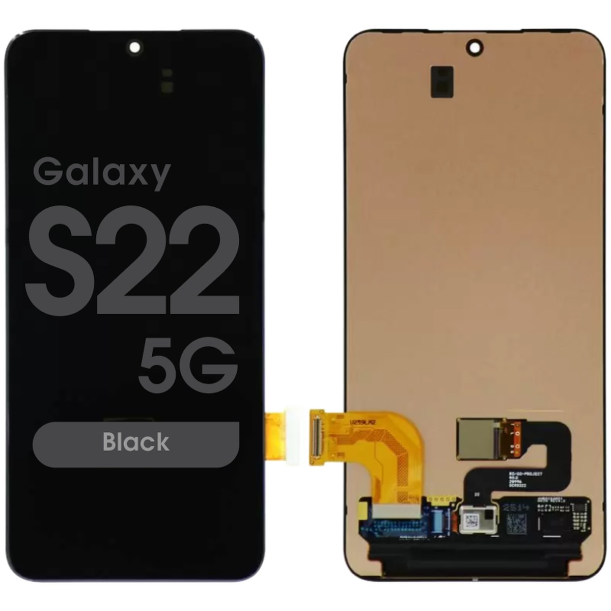 Pantalla OLED con táctil sin marco Reacondicionado para Galaxy S22 5G (S901), Black