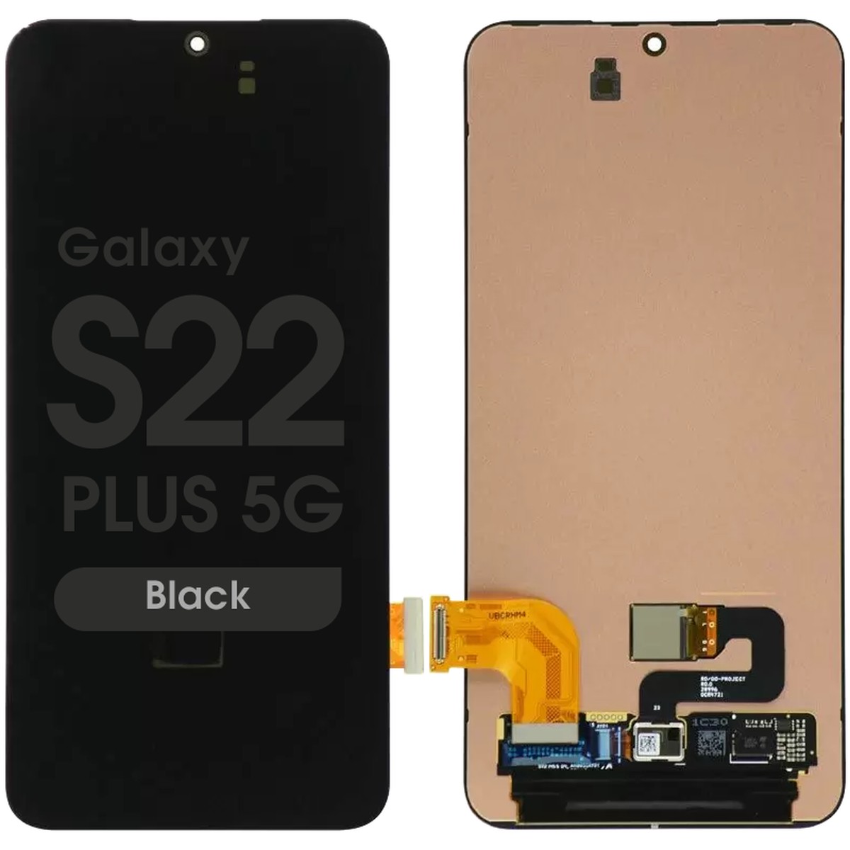 Pantalla OLED con táctil sin marco Reacondicionado para Galaxy S22 Plus 5G (S906), Black