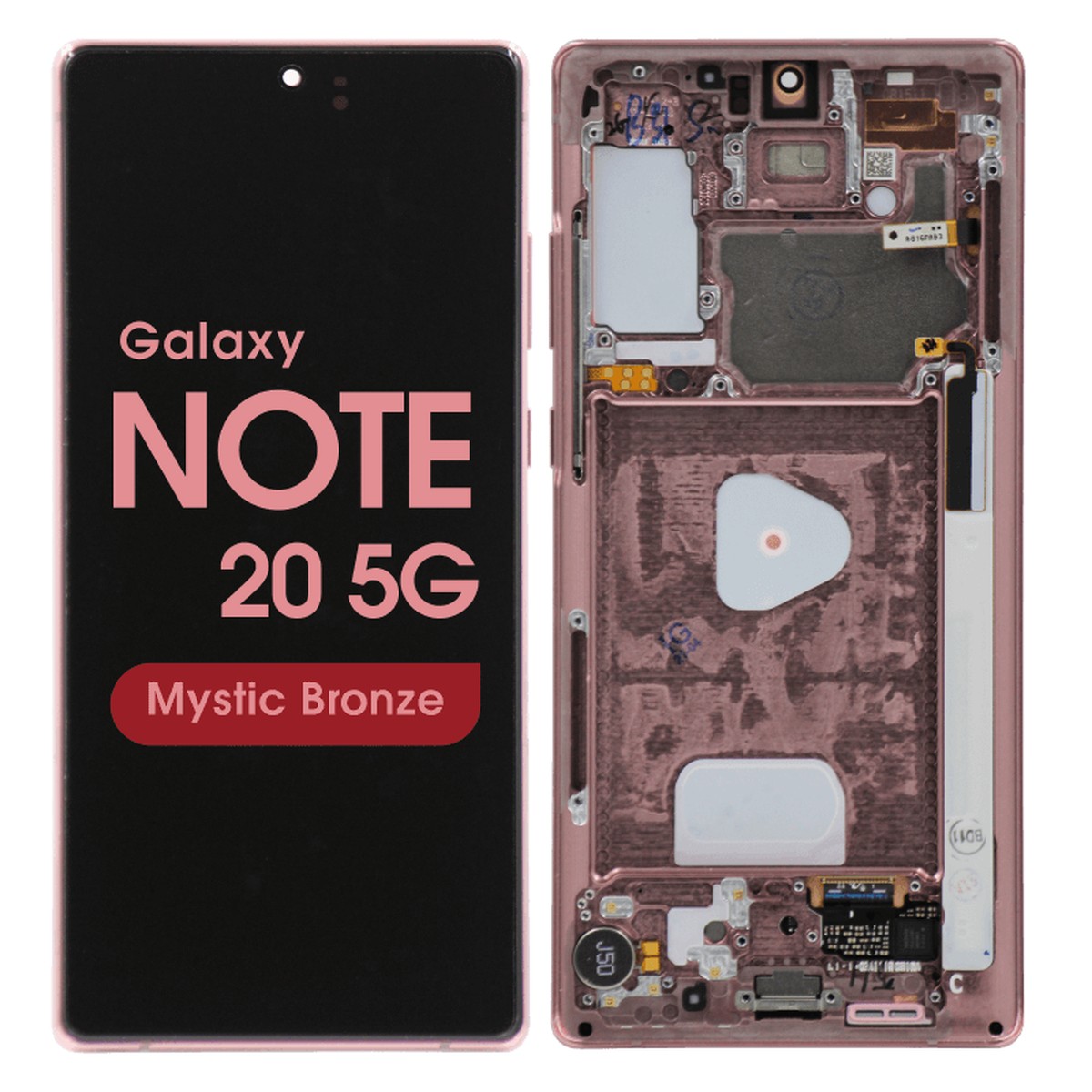 Pantalla OLED con táctil + marco Reacondicionado para Galaxy Note 20 5G (N980), Mystic Bronze