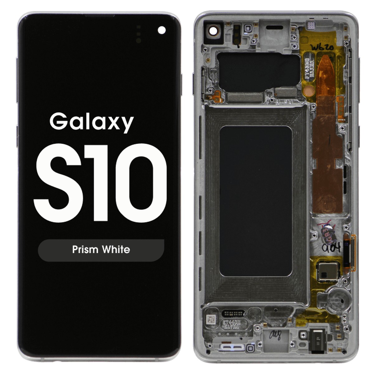 Pantalla OLED con táctil + marco Reacondicionado para Galaxy S10 (G973), Prism White