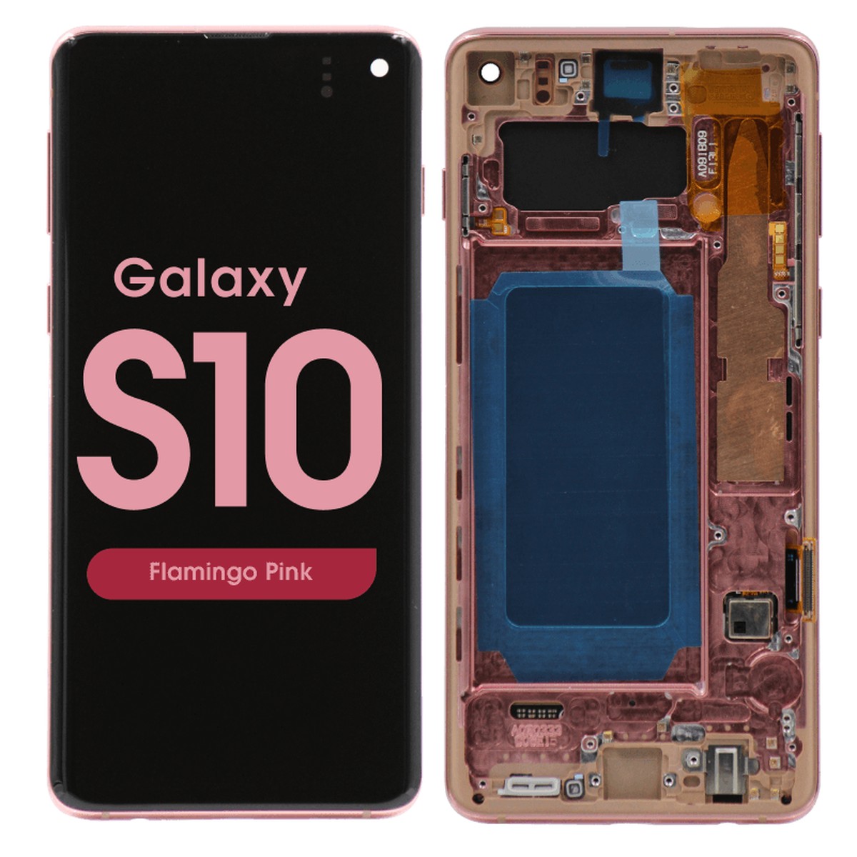 Pantalla OLED con táctil + marco Reacondicionado para Galaxy S10 (G973), Flamingo Pink