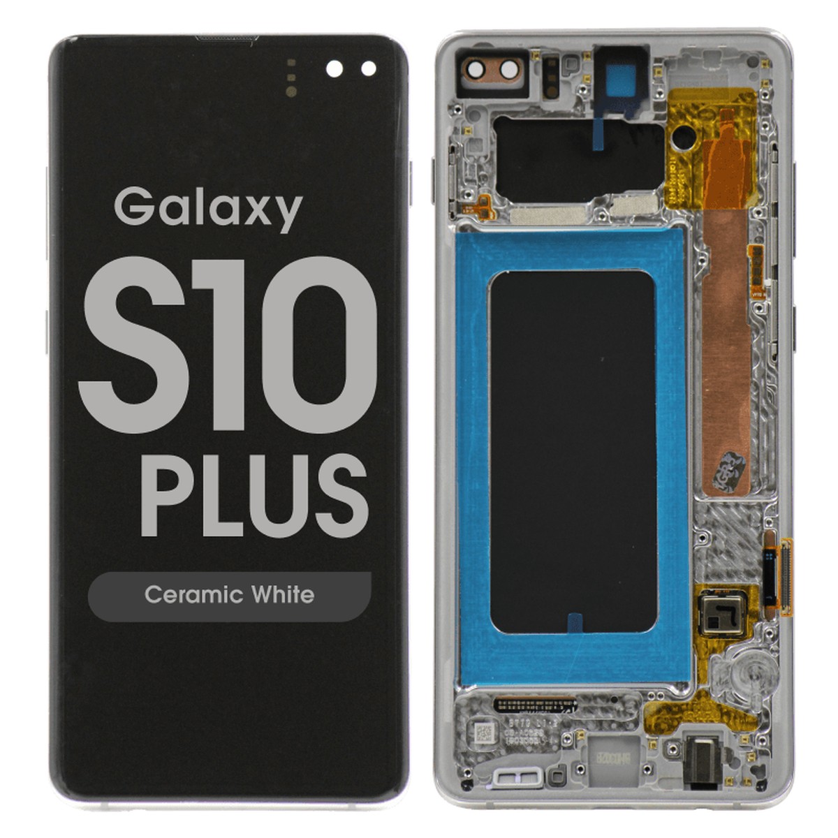 Pantalla OLED con táctil + marco Reacondicionado para Galaxy S10 Plus (G975), Ceramic White
